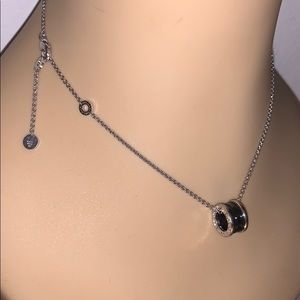 Bvlgari Sterling Ceramic B.Zero Pendant Necklace